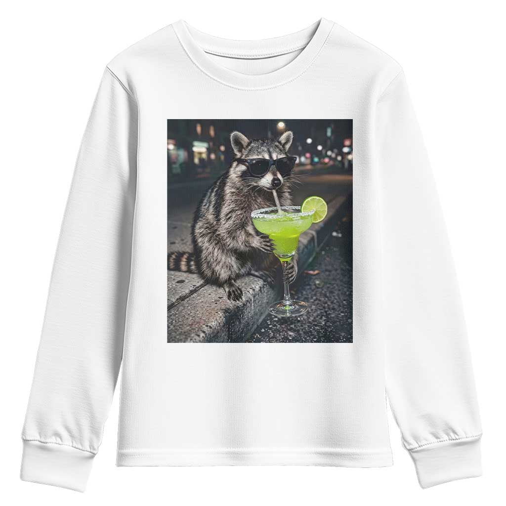 Margarita Cocktail Youth Sweatshirt Funny Raccoon Mexican Food Meme