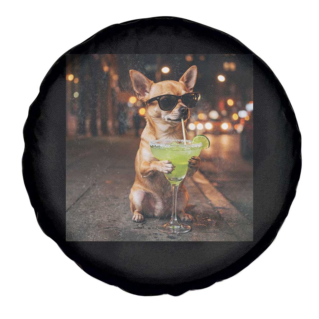 Cinco de Mayo Margarita Spare Tire Cover Funny Chihuahua Drinking Cocktail Mexican Fiesta Gift