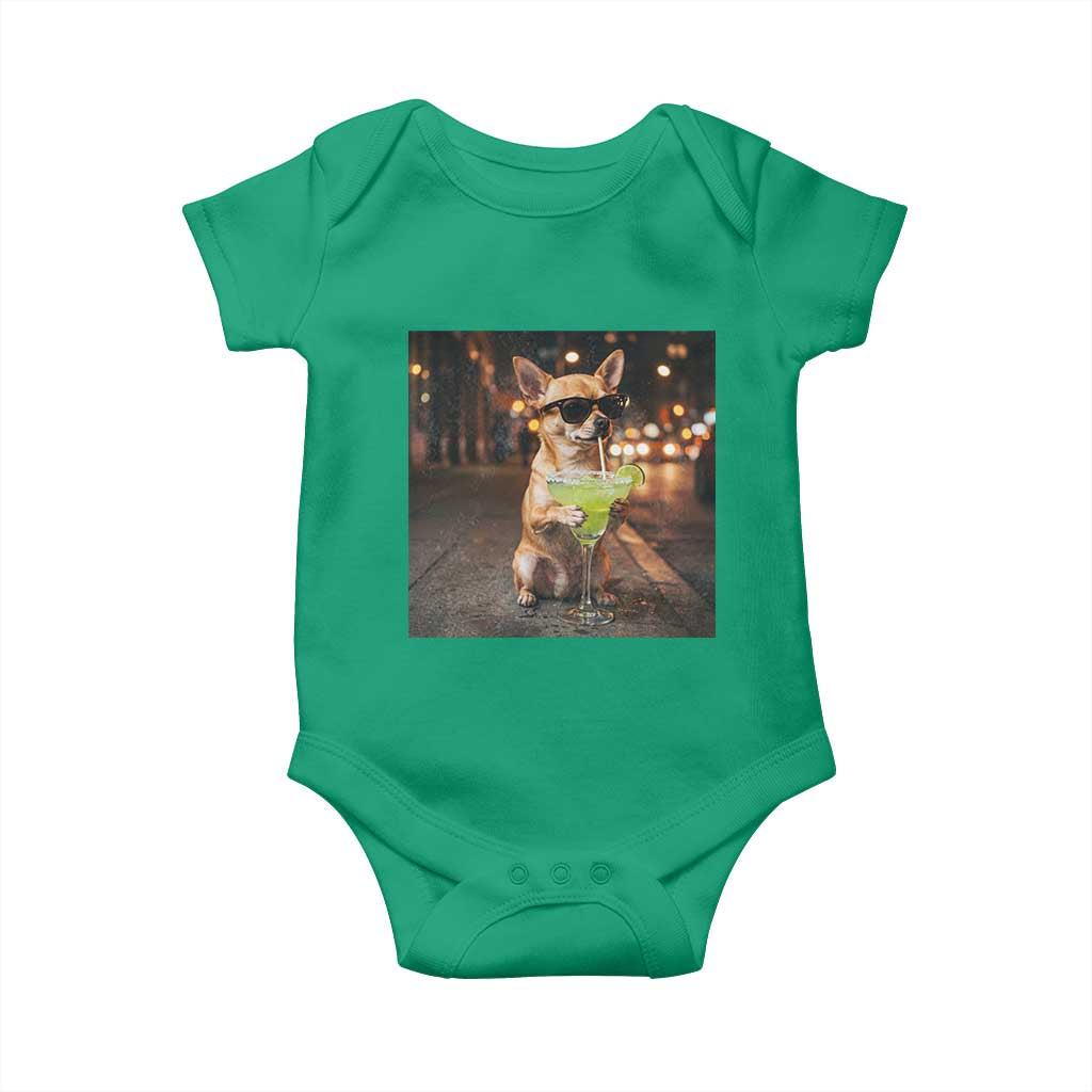 Cinco de Mayo Margarita Baby Onesie Funny Chihuahua Drinking Cocktail Mexican Fiesta Gift