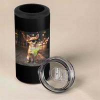 Cinco de Mayo Margarita 4 in 1 Can Cooler Tumbler Funny Chihuahua Drinking Cocktail Mexican Fiesta Gift