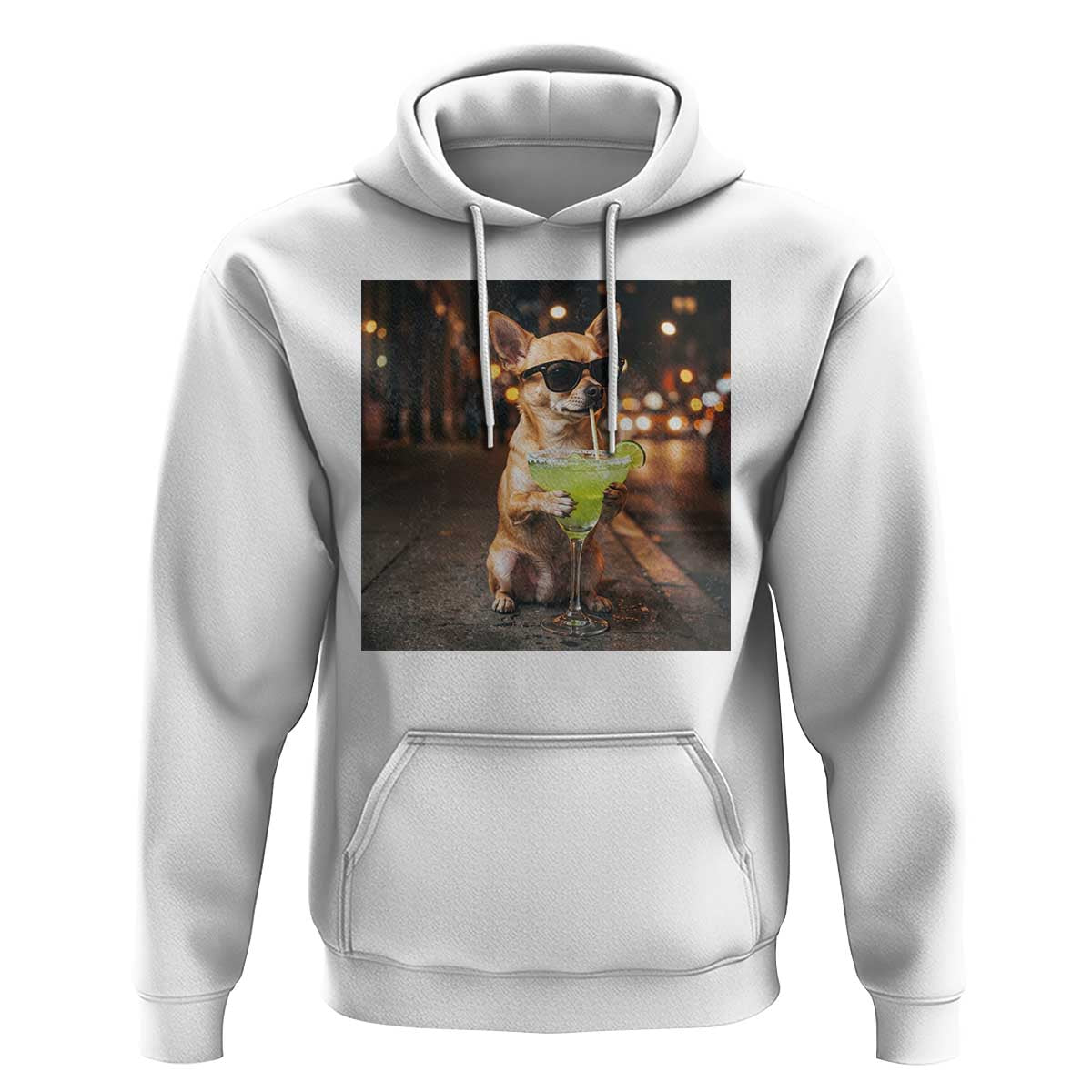 Cinco de Mayo Margarita Hoodie Funny Chihuahua Drinking Cocktail Mexican Fiesta Gift