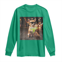 Cinco de Mayo Margarita Long Sleeve Shirt Funny Chihuahua Drinking Cocktail Mexican Fiesta Gift