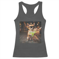 Cinco de Mayo Margarita Racerback Tank Top Funny Chihuahua Drinking Cocktail Mexican Fiesta Gift