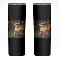 Cinco de Mayo Margarita Skinny Tumbler Funny Chihuahua Drinking Cocktail Mexican Fiesta Gift