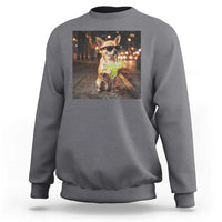 Cinco de Mayo Margarita Sweatshirt Funny Chihuahua Drinking Cocktail Mexican Fiesta Gift