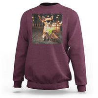 Cinco de Mayo Margarita Sweatshirt Funny Chihuahua Drinking Cocktail Mexican Fiesta Gift
