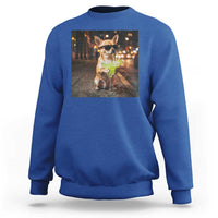 Cinco de Mayo Margarita Sweatshirt Funny Chihuahua Drinking Cocktail Mexican Fiesta Gift