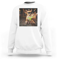 Cinco de Mayo Margarita Sweatshirt Funny Chihuahua Drinking Cocktail Mexican Fiesta Gift