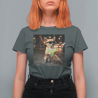 Cinco de Mayo Margarita T Shirt For Women Funny Chihuahua Drinking Cocktail Mexican Fiesta Gift