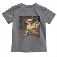 Cinco de Mayo Margarita Toddler T Shirt Funny Chihuahua Drinking Cocktail Mexican Fiesta Gift