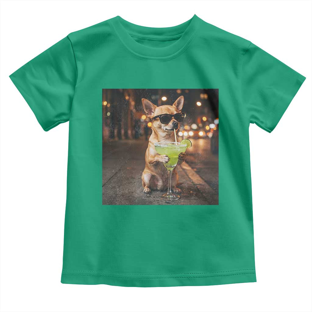 Cinco de Mayo Margarita Toddler T Shirt Funny Chihuahua Drinking Cocktail Mexican Fiesta Gift
