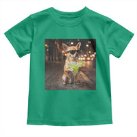 Cinco de Mayo Margarita Toddler T Shirt Funny Chihuahua Drinking Cocktail Mexican Fiesta Gift