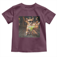 Cinco de Mayo Margarita Toddler T Shirt Funny Chihuahua Drinking Cocktail Mexican Fiesta Gift