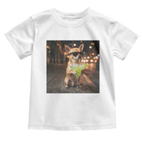 Cinco de Mayo Margarita Toddler T Shirt Funny Chihuahua Drinking Cocktail Mexican Fiesta Gift