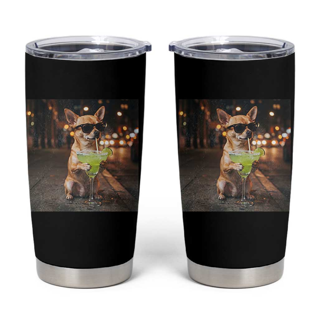 Cinco de Mayo Margarita Tumbler Cup Funny Chihuahua Drinking Cocktail Mexican Fiesta Gift