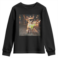 Cinco de Mayo Margarita Youth Sweatshirt Funny Chihuahua Drinking Cocktail Mexican Fiesta Gift