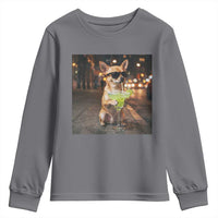 Cinco de Mayo Margarita Youth Sweatshirt Funny Chihuahua Drinking Cocktail Mexican Fiesta Gift