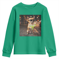 Cinco de Mayo Margarita Youth Sweatshirt Funny Chihuahua Drinking Cocktail Mexican Fiesta Gift