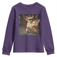 Cinco de Mayo Margarita Youth Sweatshirt Funny Chihuahua Drinking Cocktail Mexican Fiesta Gift
