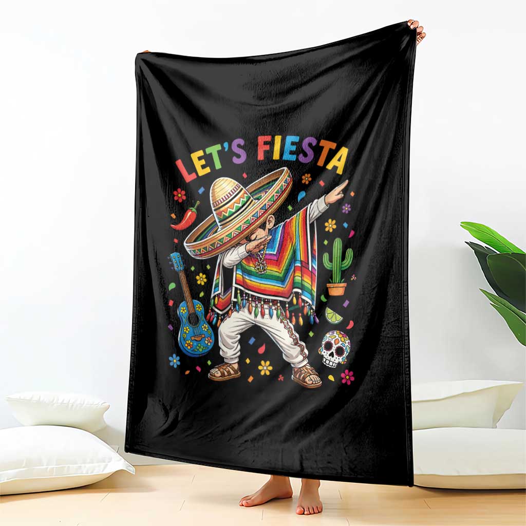 Lets Fiesta Throw Blanket Funny Dabbing Boy Cinco De Mayo Fiesta