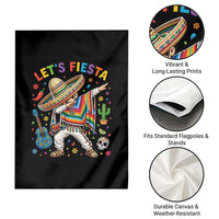 Lets Fiesta Garden Flag Funny Dabbing Boy Cinco De Mayo Fiesta