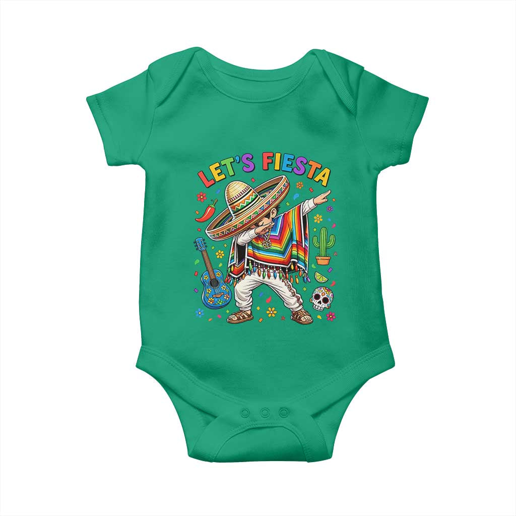 Lets Fiesta Baby Onesie Funny Dabbing Boy Cinco De Mayo Fiesta