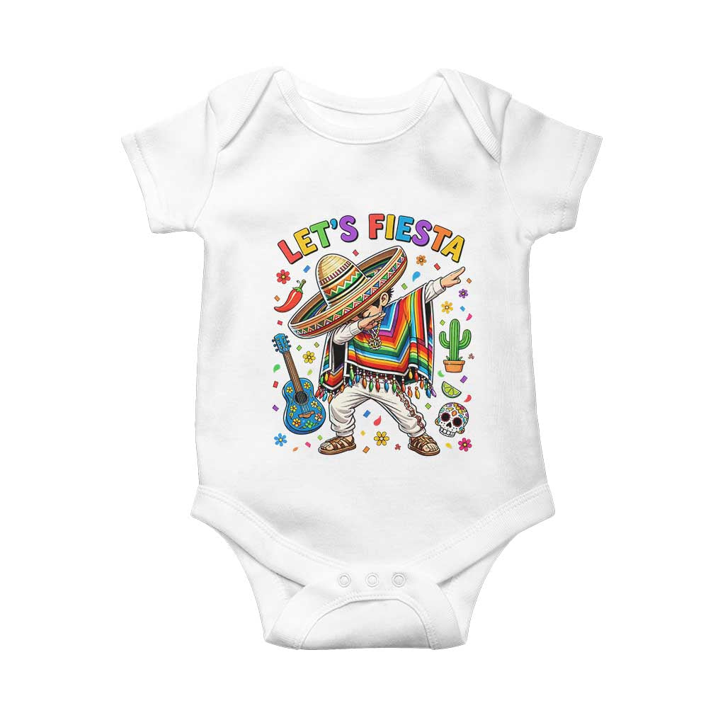 Lets Fiesta Baby Onesie Funny Dabbing Boy Cinco De Mayo Fiesta