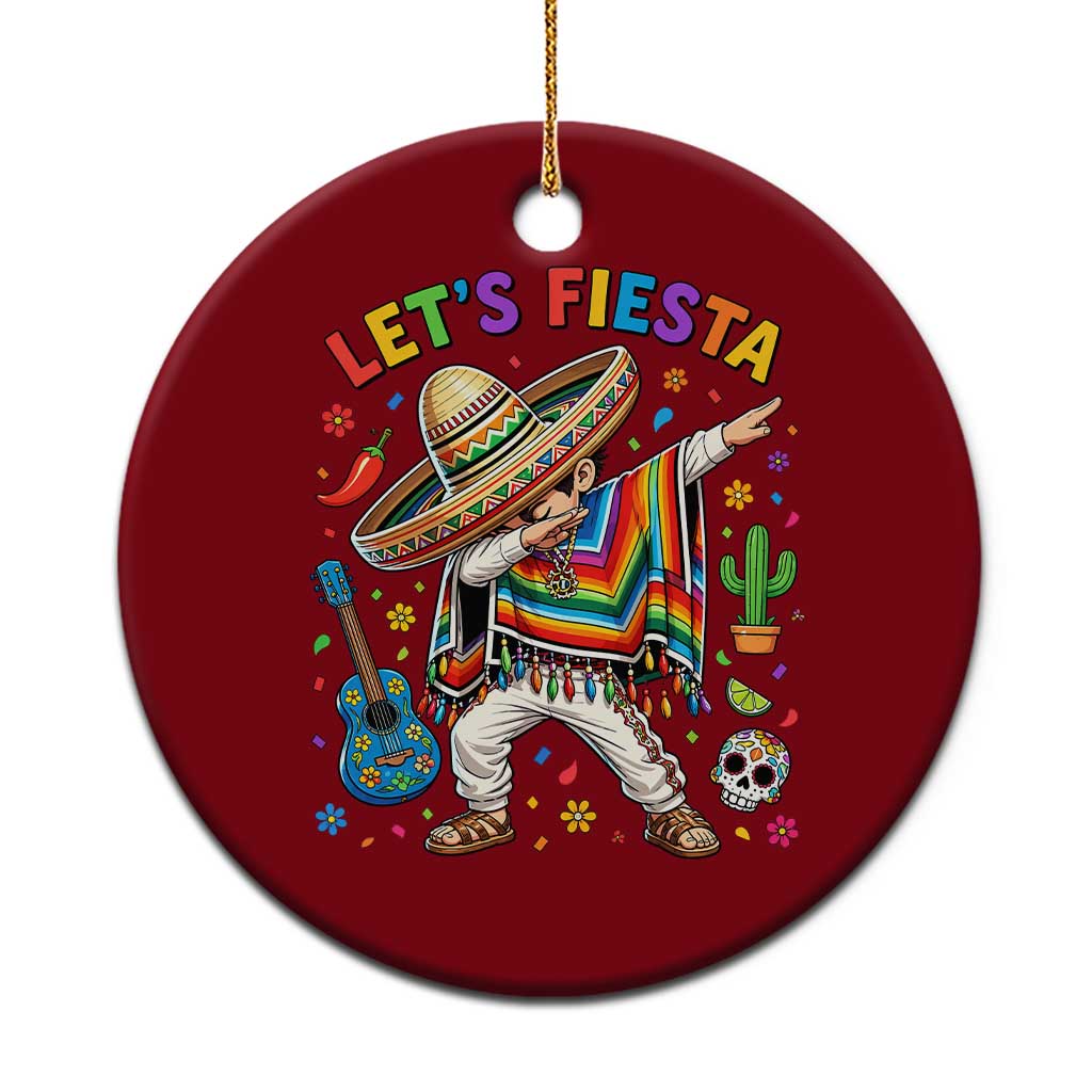 Lets Fiesta Ceramic Ornament Funny Dabbing Boy Cinco De Mayo Fiesta