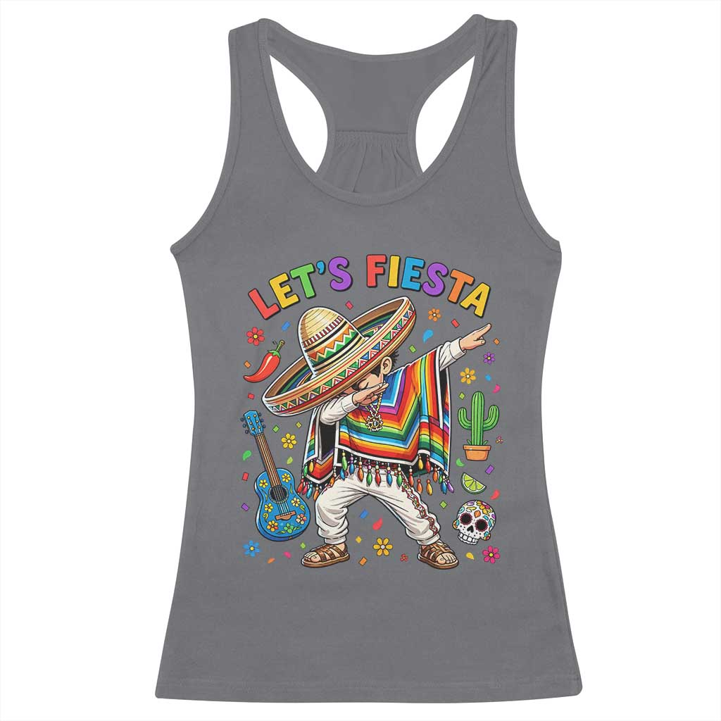 Lets Fiesta Racerback Tank Top Funny Dabbing Boy Cinco De Mayo Fiesta