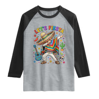 Lets Fiesta Raglan Shirt Funny Dabbing Boy Cinco De Mayo Fiesta