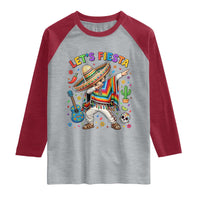 Lets Fiesta Raglan Shirt Funny Dabbing Boy Cinco De Mayo Fiesta