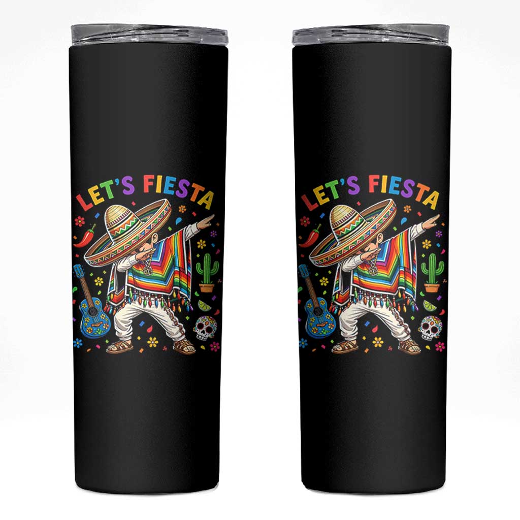 Lets Fiesta Skinny Tumbler Funny Dabbing Boy Cinco De Mayo Fiesta