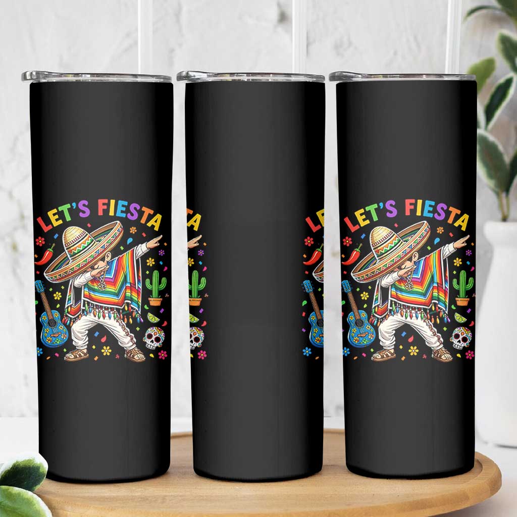 Lets Fiesta Skinny Tumbler Funny Dabbing Boy Cinco De Mayo Fiesta