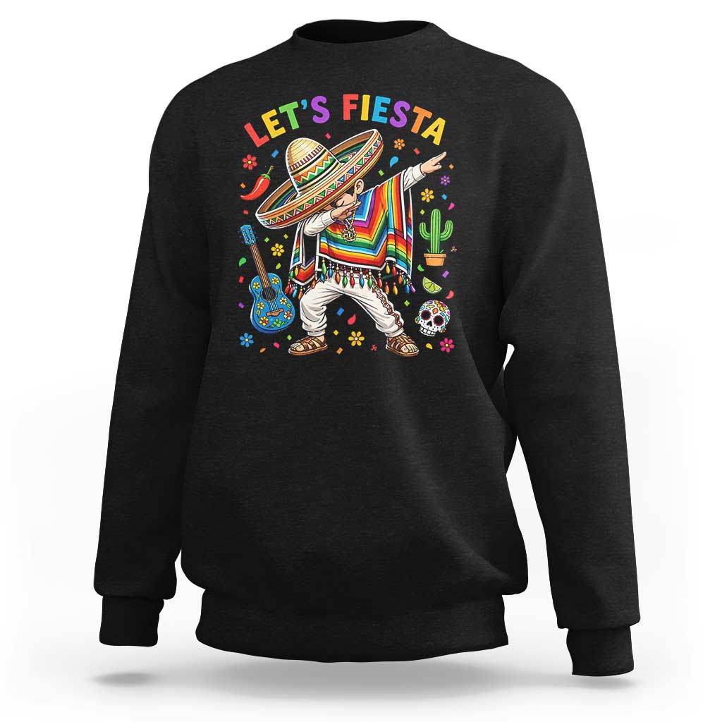 Lets Fiesta Sweatshirt Funny Dabbing Boy Cinco De Mayo Fiesta
