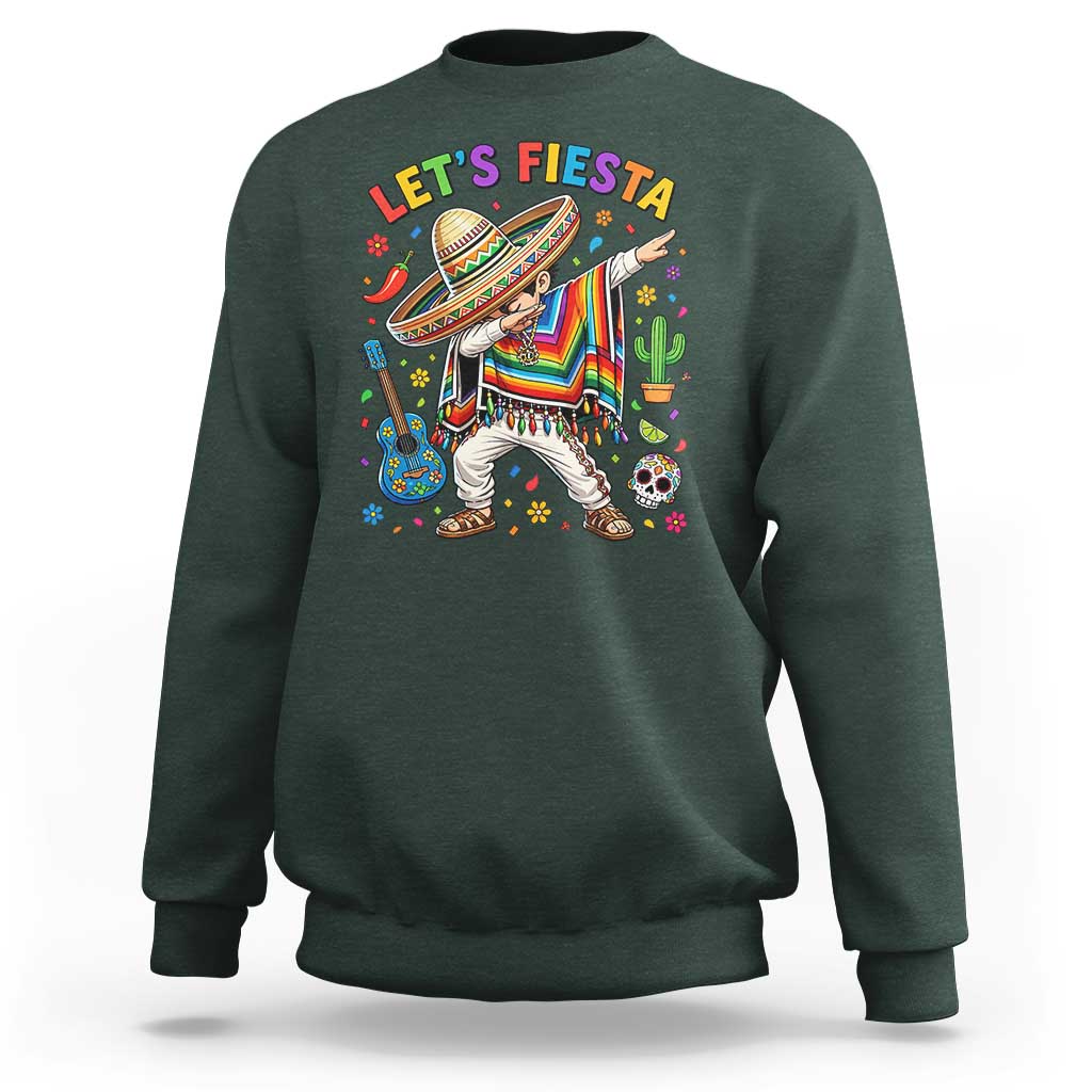 Lets Fiesta Sweatshirt Funny Dabbing Boy Cinco De Mayo Fiesta