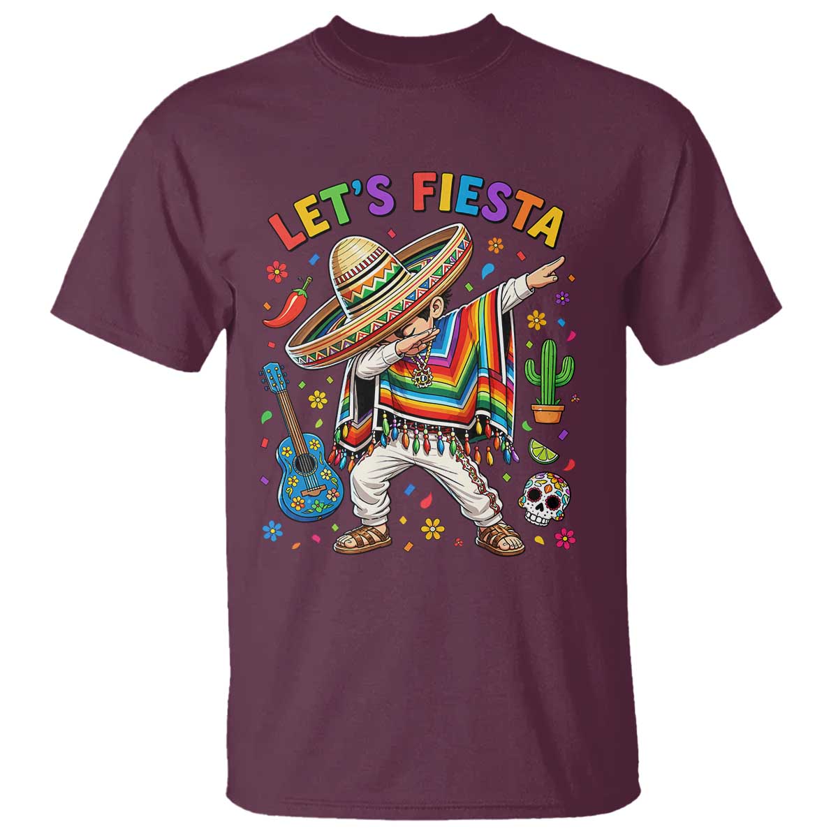 Lets Fiesta T Shirt Funny Dabbing Boy Cinco De Mayo Fiesta