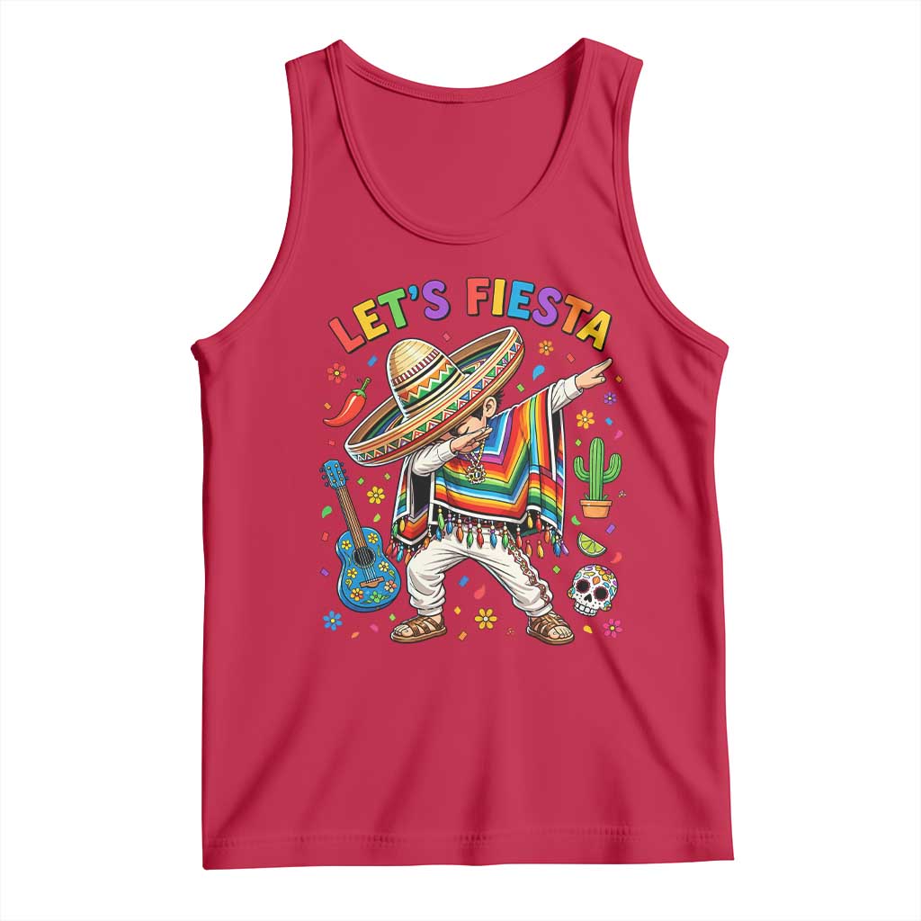 Lets Fiesta Tank Top Funny Dabbing Boy Cinco De Mayo Fiesta