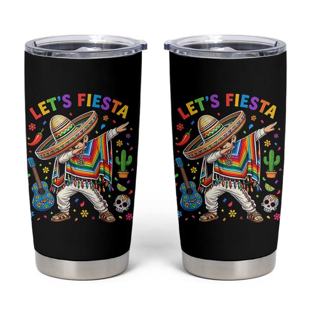 Lets Fiesta Tumbler Cup Funny Dabbing Boy Cinco De Mayo Fiesta