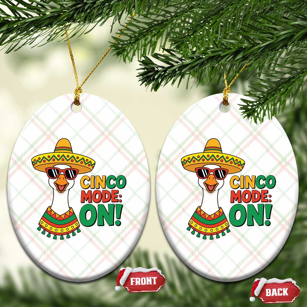 Cinco Mode On Ceramic Ornament Silly Goose Cinco De Mayo Fiesta