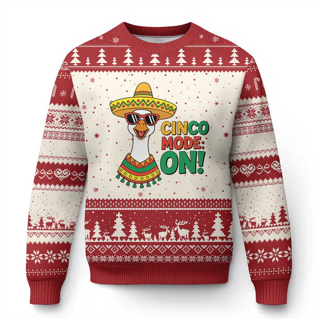 Cinco Mode On Ugly Christmas Sweater Silly Goose Cinco De Mayo Fiesta