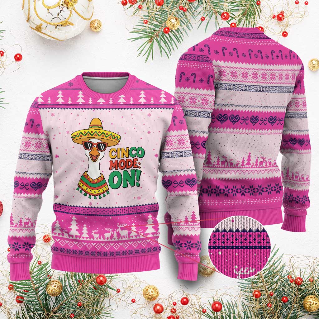 Cinco Mode On Ugly Christmas Sweater Silly Goose Cinco De Mayo Fiesta