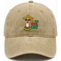 Cinco Mode On Washed Cotton Baseball Cap Silly Goose Cinco De Mayo Fiesta
