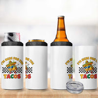 I'm Just Here for the Tacos 4 in 1 Can Cooler Tumbler Funny Mexican Food