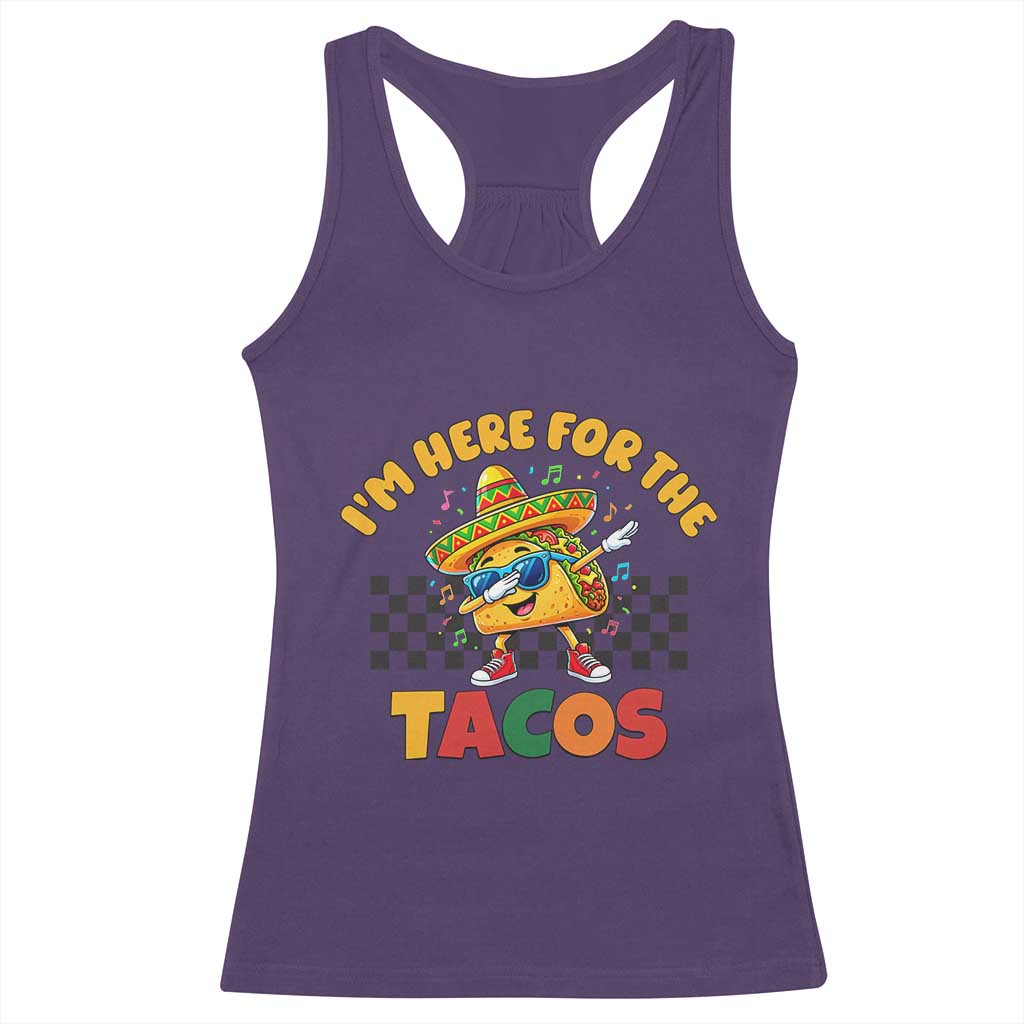 I'm Just Here for the Tacos Racerback Tank Top Funny Mexican Food
