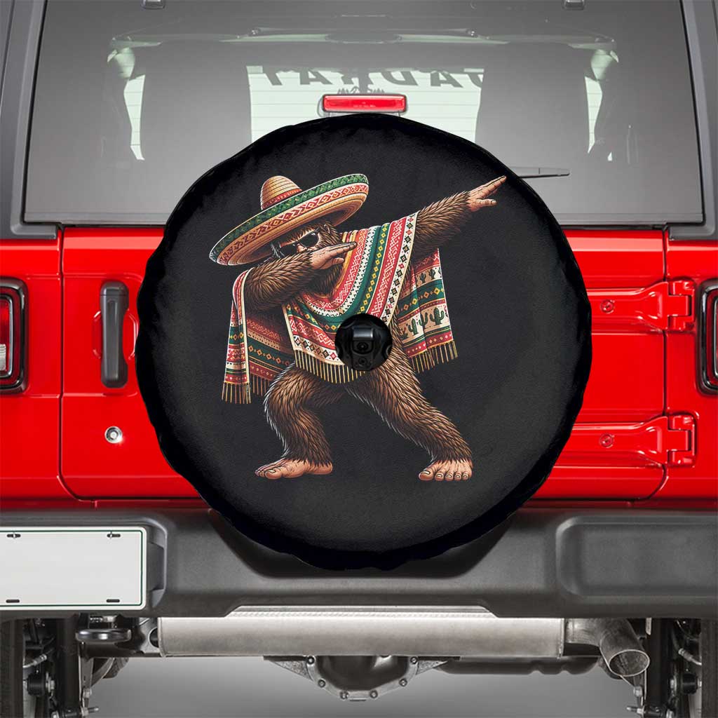 Funny Bigfoot Dabbing Cinco De Mayo Fiesta Spare Tire Cover