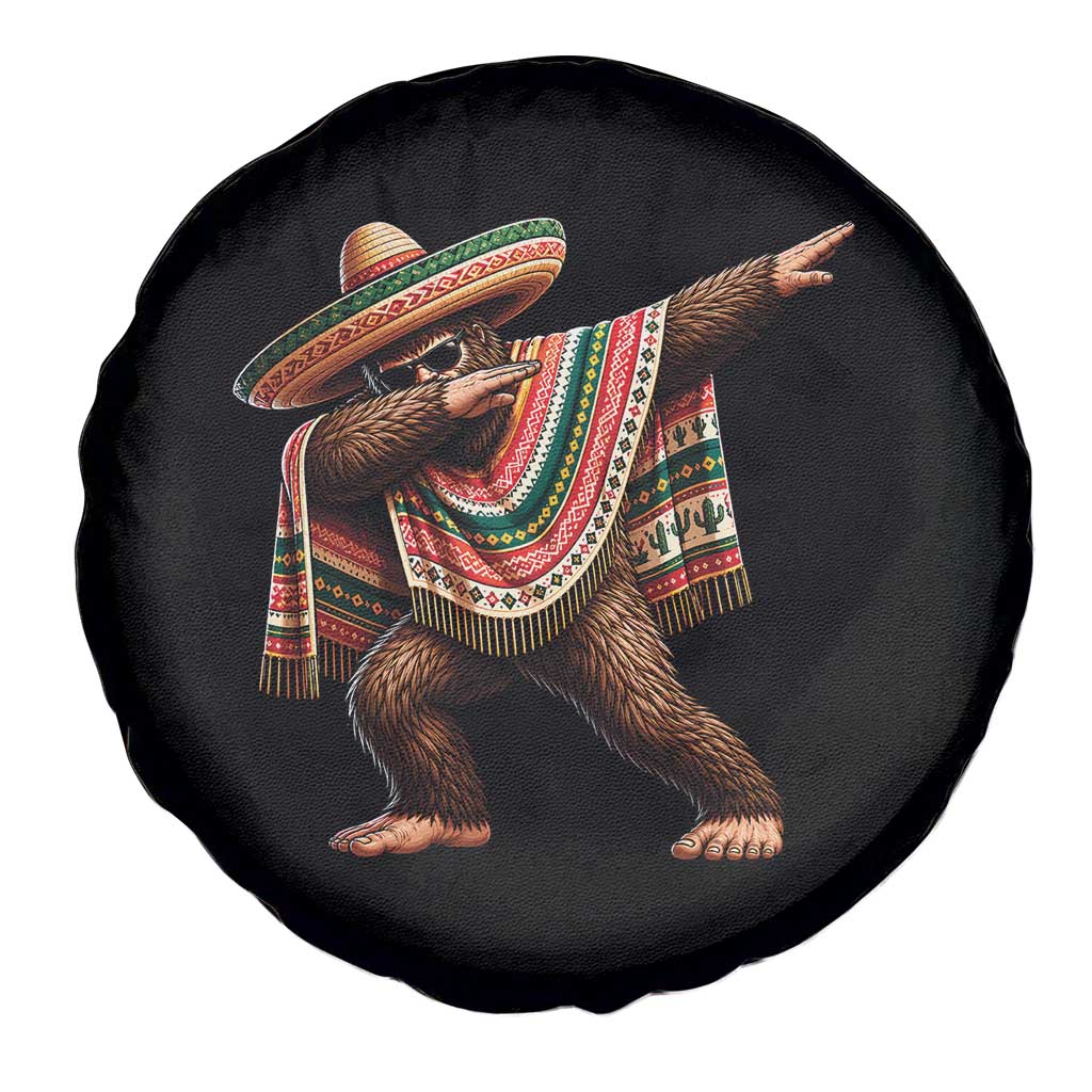Funny Bigfoot Dabbing Cinco De Mayo Fiesta Spare Tire Cover
