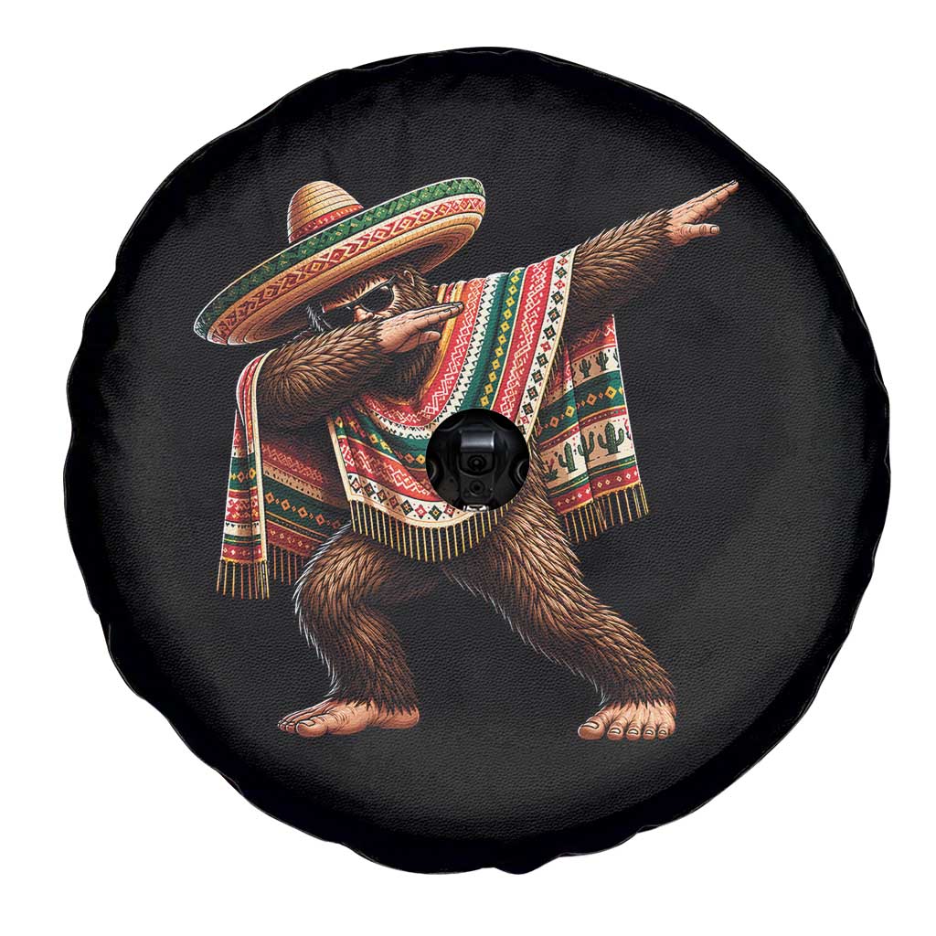 Funny Bigfoot Dabbing Cinco De Mayo Fiesta Spare Tire Cover