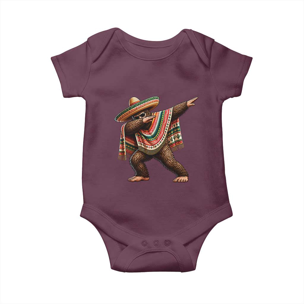 Funny Bigfoot Dabbing Cinco De Mayo Fiesta Baby Onesie