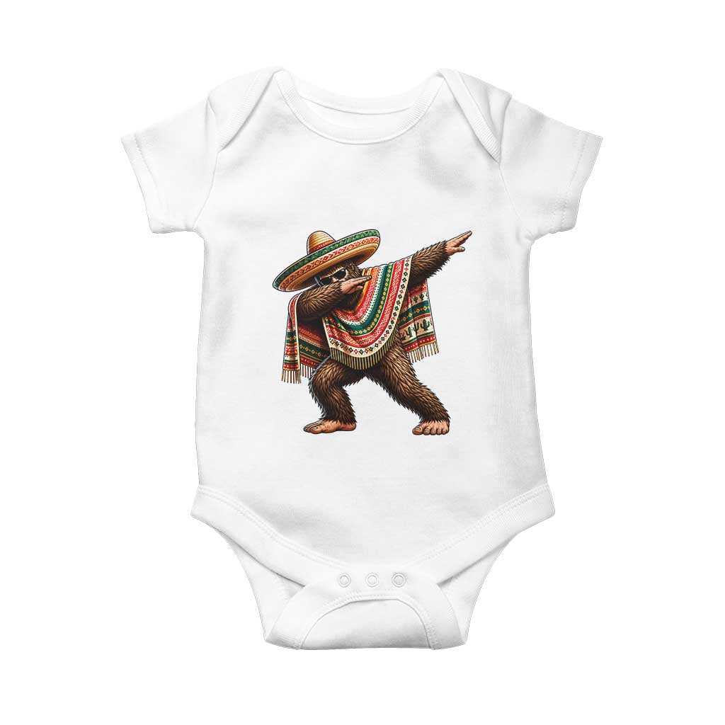 Funny Bigfoot Dabbing Cinco De Mayo Fiesta Baby Onesie