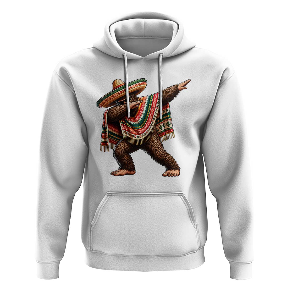 Funny Bigfoot Dabbing Cinco De Mayo Fiesta Hoodie